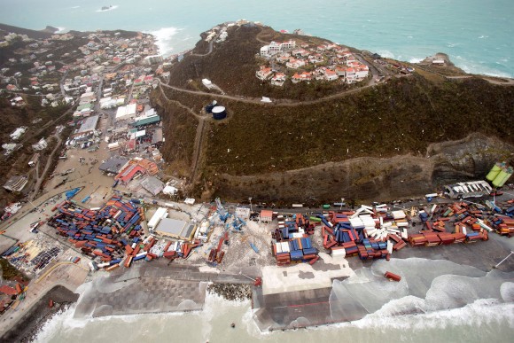 The aftermath of Hurricane Irma on Saint Martin. (Netherlands Ministry of Defense/via REUTERS)