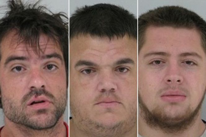 Thomas Barker, Joshua Holby and Steven Powers are accused of holding the girl captive for a month. She then escaped when they left her alone. (Alexandria Police Department)