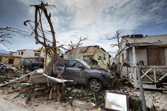 View of the aftermath of Hurricane Irma on Sint Maarten Dutch part of Saint Martin island in the Carribean September 7, 2017. Picture taken September 7, 2017. (Netherlands Ministry of Defence- Gerben van Es/Handout via Reuters)