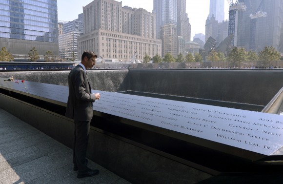 NEW YORK, NY - SEPTEMBER 11: Architect Michael Arad, who designed the 9/11 Memorial, looks over the North Pool during ceremonies for the twelfth anniversary of the terrorist attacks on lower Manhattan at the World Trade Center site on September 11, 2013 in New York City. The nation is commemorating the anniversary of the 2001 attacks which resulted in the deaths of nearly 3,000 people after two hijacked planes crashed into the World Trade Center, one into the Pentagon in Arlington, Virginia and one crash landed in Shanksville, Pennsylvania. Following the attacks in New York, the former location of the Twin Towers has been turned into the National September 11 Memorial & Museum. (Photo by Justin Lane-Pool/Getty Images)