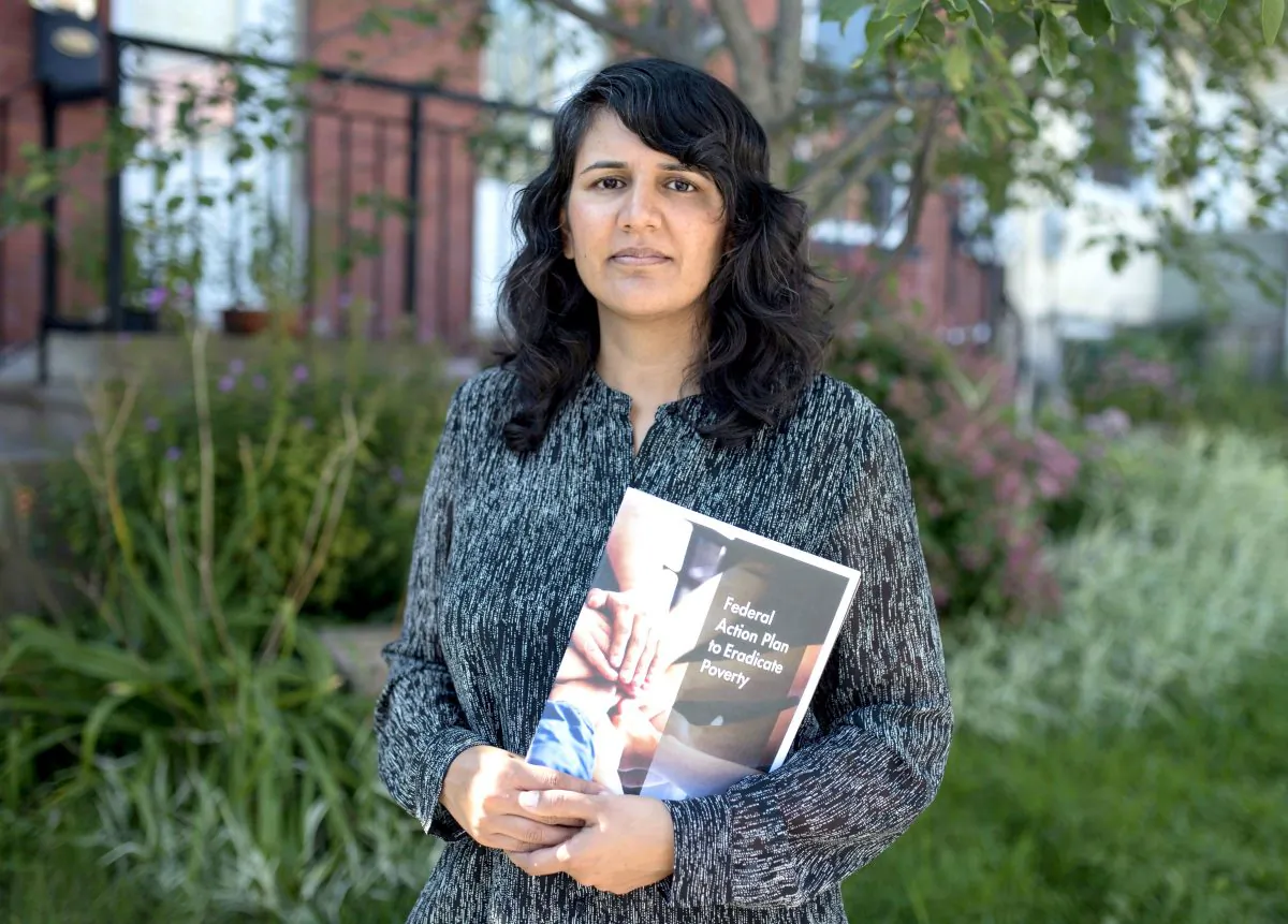 Anita Khanna, national coordinator of Campaign 2000: End Child and Family Poverty in Canada, in Ottawa on Sept. 12, 2017. (The Canadian Press/Justin Tang)