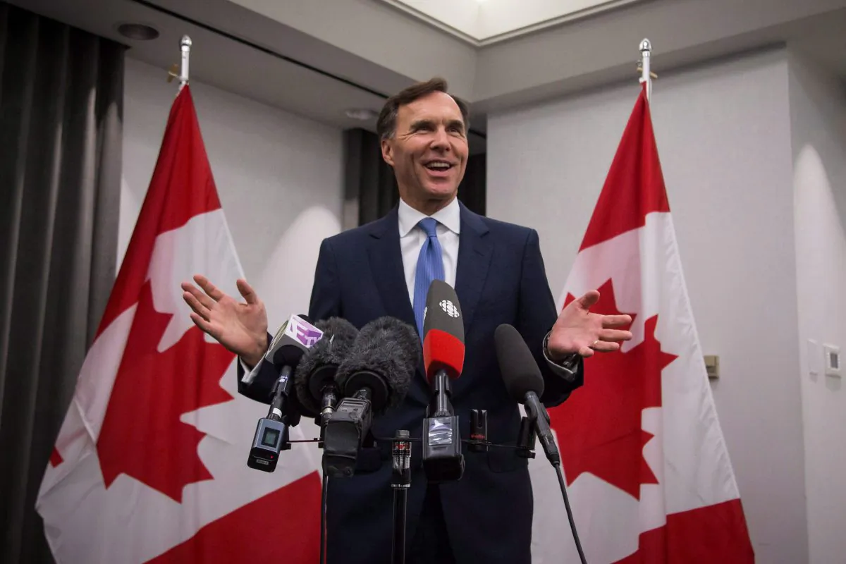 Minister of Finance Bill Morneau holds a press conference in Vancouver on Sept. 5, 2017. The trip to B.C. is part of a cross-Canada “listening tour” concerning proposed tax changes that will affect small business. (The Canadian Press/Ben Nelms)