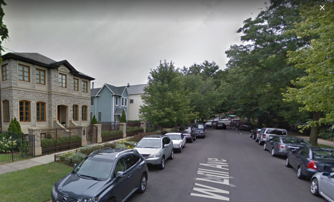 The teens robbed the woman in broad daylight in the 1400 block of West Lill Street, shown here. (Screenshot via Google Maps)