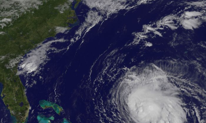 Tropical Storm Jose northwest of the Bahamas. (REUTERS/via NOAA)