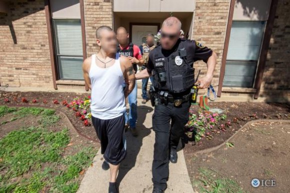 A nationwide gang operation netted 1,378 arrests in May. ICE's Homeland Security Investigations targeted gang members and associates involved in transnational criminal activity, including drug trafficking, weapons smuggling, human smuggling and sex trafficking, murder, and racketeering. (ICE)