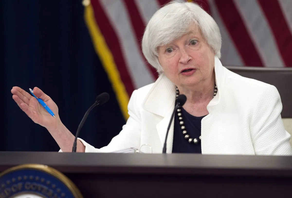 U.S. Federal Reserve Chair Janet Yellen holds a press conference in Washington, D.C. on Sept. 20, 2017. Economists say the effects of the hurricanes on the U.S. economy make it more difficult for the Fed to get an accurate reading on the state of the economy. (Saul Loeb/AFP/Getty Images)