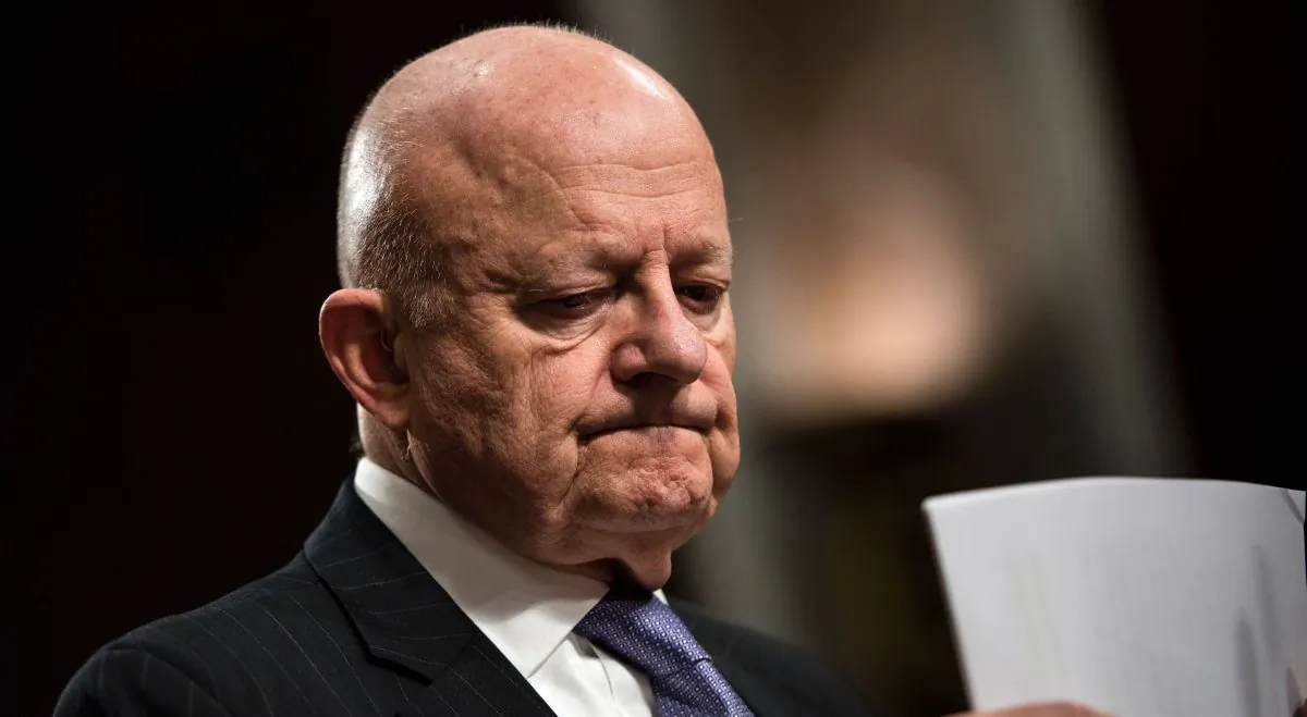 Former Director of National Intelligence James Clapper during a hearing of the Senate Armed Services Committee on Capitol Hill on May 11, 2017. (BRENDAN SMIALOWSKI/AFP/Getty Images)