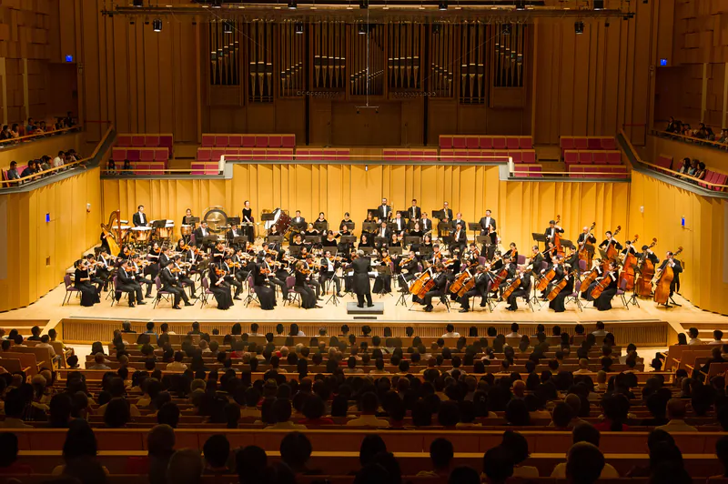 The Shen Yun Symphony Orchestra performing at Pingtung County Performing Arts Center-Concert Hall, Taiwan, on Sept. 24, 2017. (Lo Jui-hsun/The Epoch Times)
