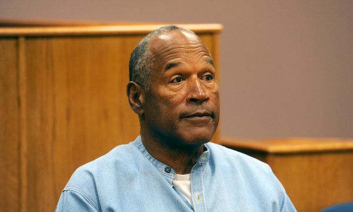 O.J. Simpson attends his parole hearing at Lovelock Correctional Center July 20, 2017, in Lovelock, Nevada. (Jason Bean-Pool/Getty Images)