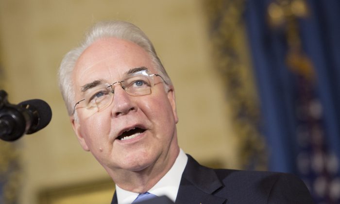 HHS Secretary Tom Price makes a statement on health care at The White House on July 24, 2017. (Chris Kleponis-Pool/Getty Images)