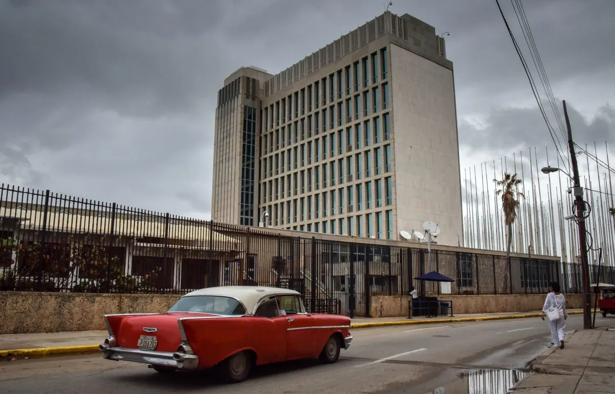 The U.S. Embassy in Havana on Sept. 29. The State Department announced it is pulling all non-emergency
workers from Cuba following mysterious attacks on its diplomats. 