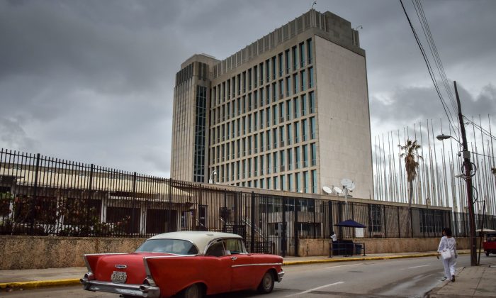 The U.S. Embassy in Havana on Sept. 29. The State Department announced it is pulling all non-emergency
workers from Cuba following mysterious attacks on its diplomats. 