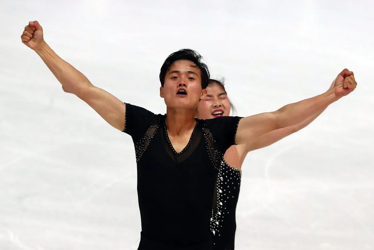 Figure Skating - Olympic Qualifying ISU Challenger Series - Pairs Free Skating - Oberstdorf, Germany - September 29, 2017 - Ryom Tae-Ok and Kim Ju-Sik of North Korea compete. REUTERS/Michael Dalder