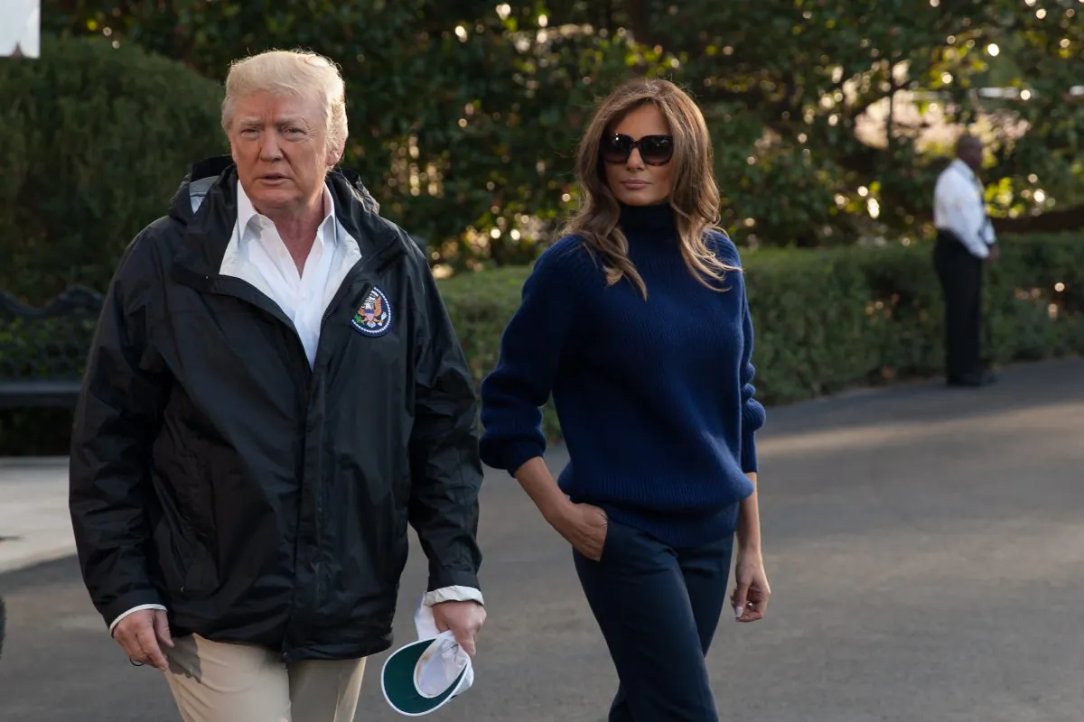 President Donald Trump speaks with the press before boarding Marine One with First Lady Melania Trump on the South Lawn of the White House in Washington, D.C., on Oct. 3, 2017, en route to Puerto Rico. President Trump has said he supports the "Pain-Capable Unborn Child Protection Act." (Samira Bouaou/The Epoch Times)