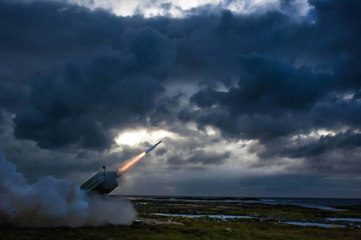 A missile similiar to those sold to Japan is fired and destroys a target drone during an international flight test at the Andoya Space Center in Norway on Aug. 31. (Courtesy of Raytheon)
