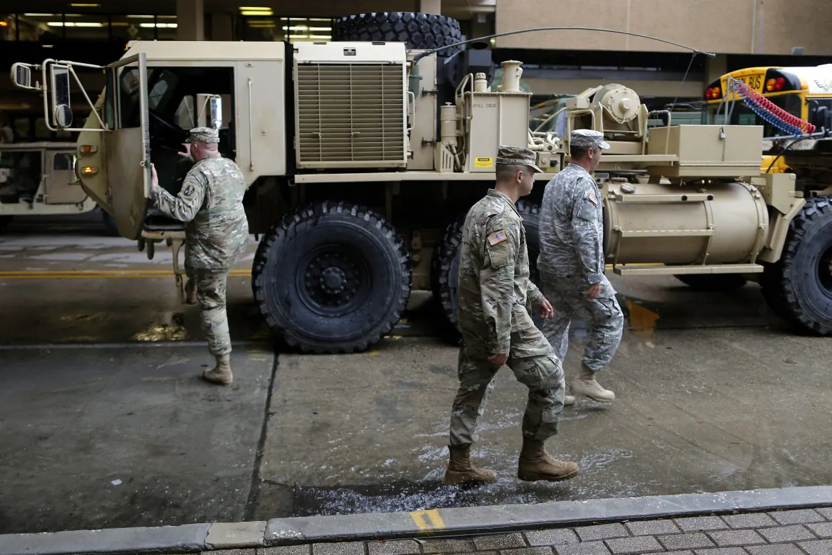 Members of the Louisiana National Guard in a file photo. (Reuters/Jonathan Bachman)