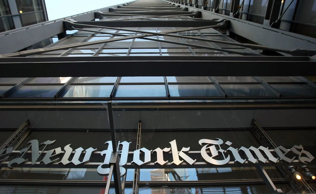 The New York Times headquarters in New York City in a file photo. (Mario Tama/Getty Images)