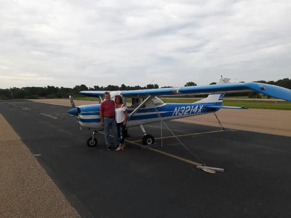 Forrest Sanco sent this photo of himself and Donna Grant to a friend shortly before leaving on their flight to the Bahamas. (Forrest Sanco)