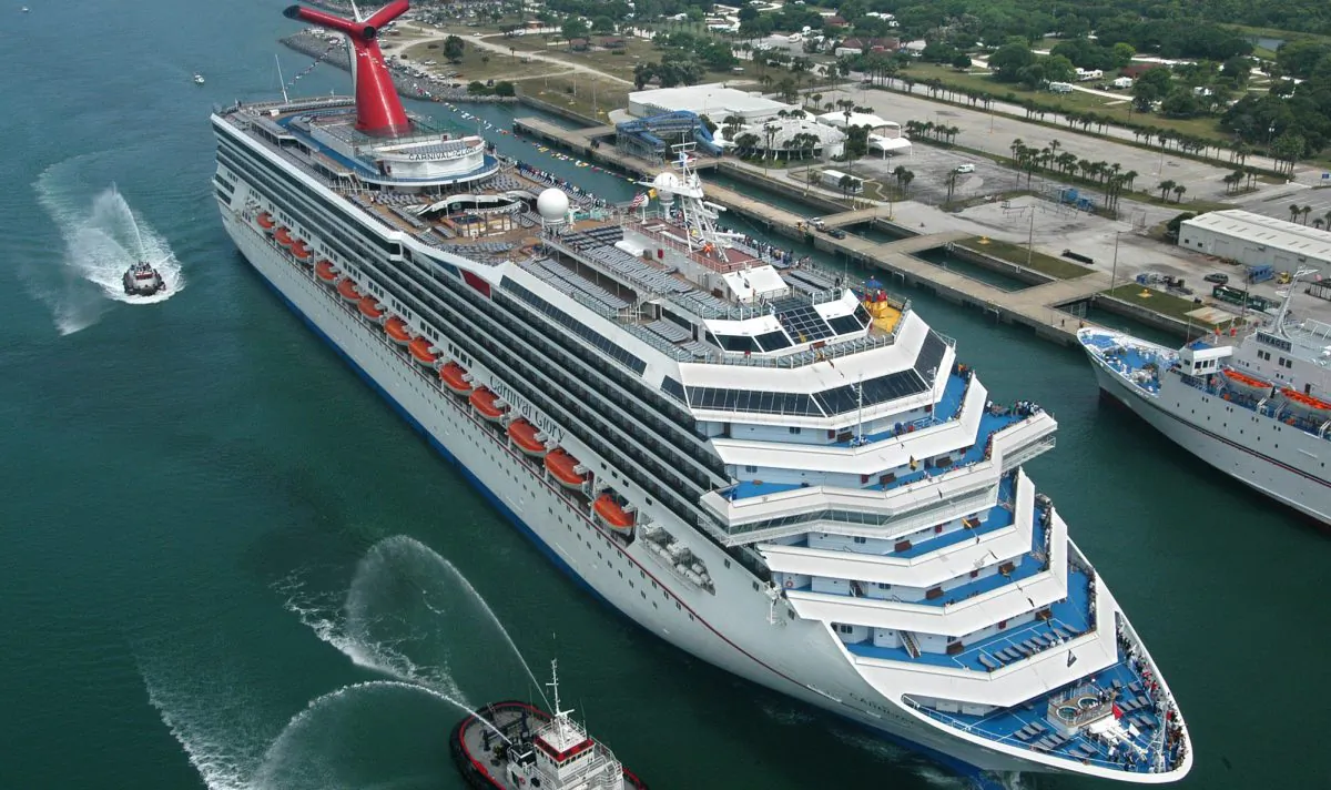 The Carnival Glory arrives in Cape Canaveral, Fla., on July 11, 2003. (Andy Newman/Carnival Cruise Lines/HO)