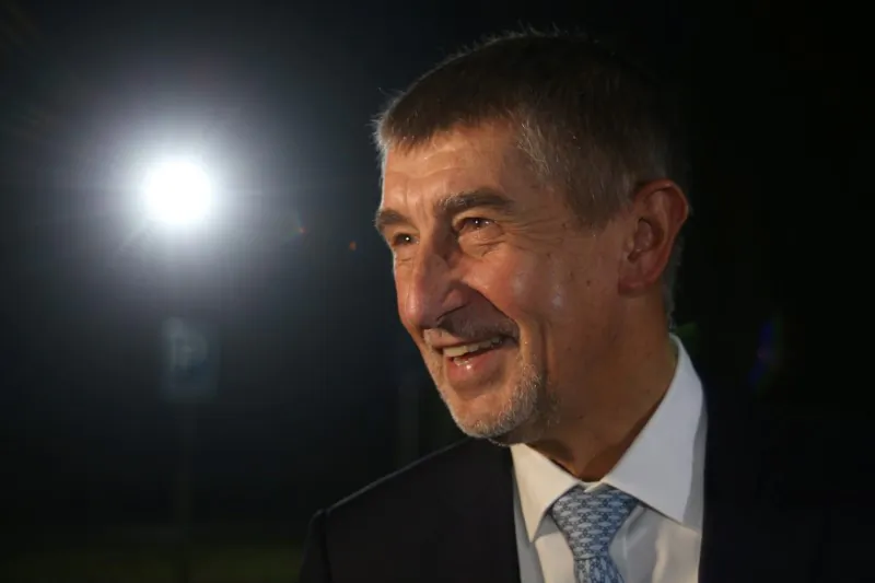 The leader of ANO party Andrej Babis arrives for a live broadcast of a debate before the country's parliamentary election in Prague, Czech Republic Oct. 19, 2017. (Reuters//Milan Kammermayer)