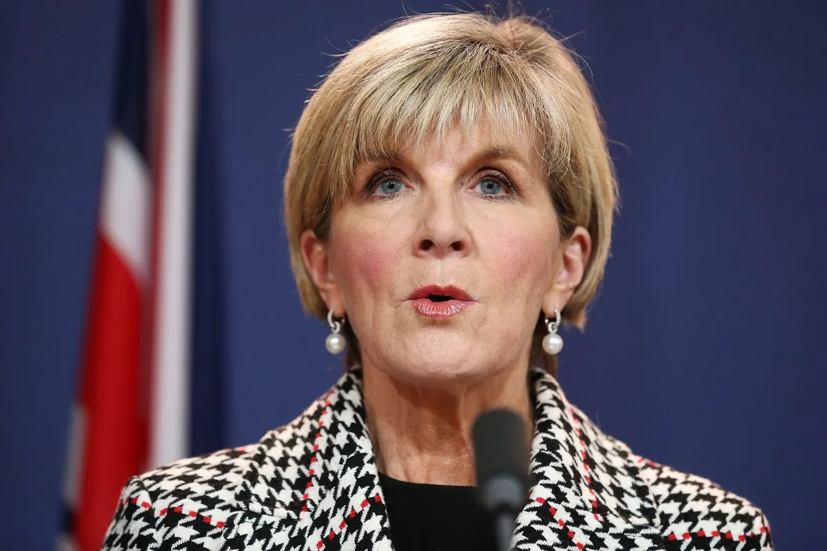 Australian Foreign Minister Julie Bishop attends a press conference in Sydney on July 27, 2017. Julie Bishop said on Oct. 16 that Australia welcomes international students, including those from China, but they have to respect Australia’s openness and freedom of speech. (Brendon Thorne/Getty Images)
