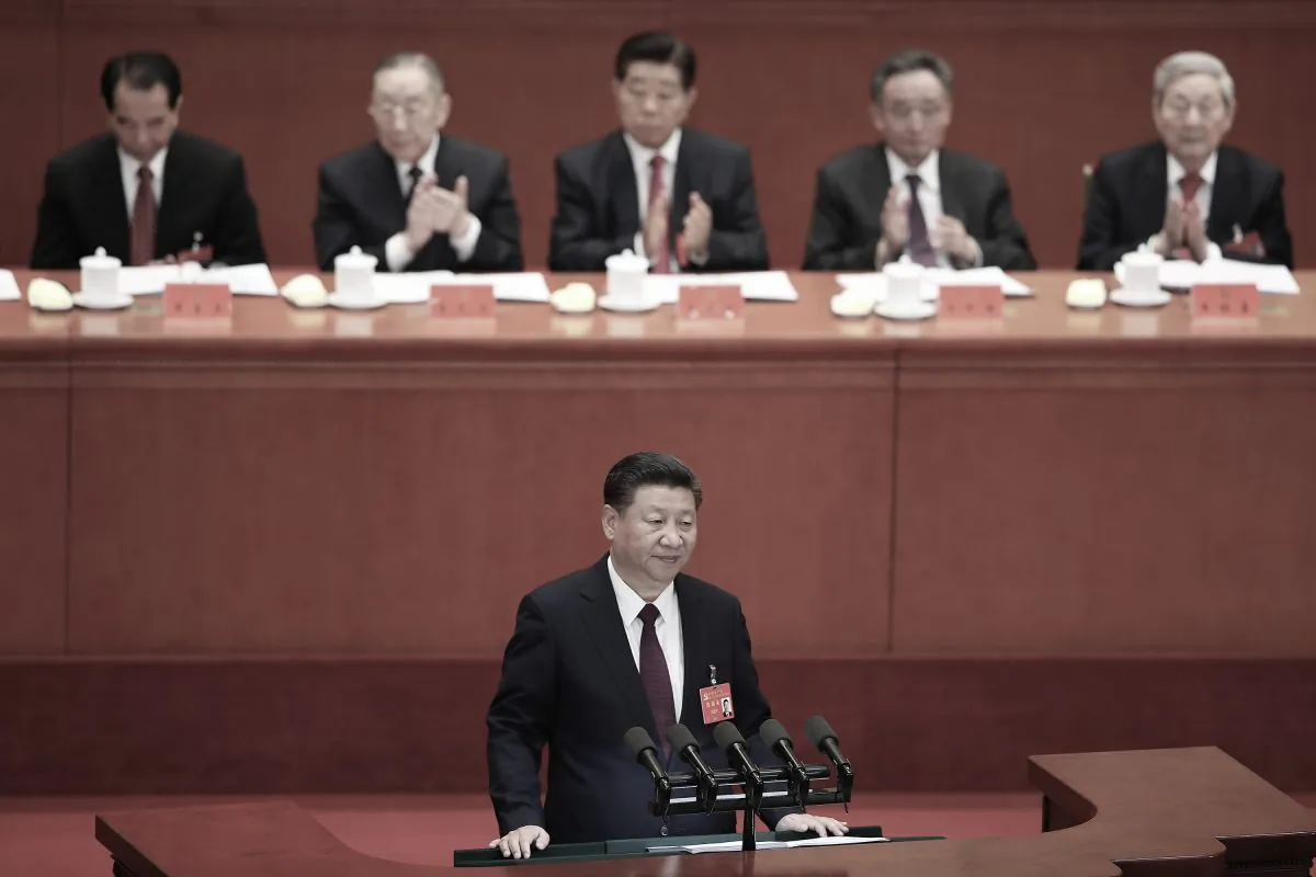 Chinese leader Xi Jinping at the opening session of the 19th National Congress in Beijing on Oct. 18, 2017. (Lintao Zhang/Getty Images)