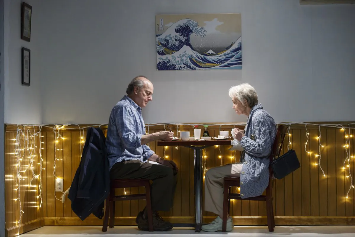 Peter Friedman and Deanna Dunagan play son and mother in “The Treasurer,” a drama that reveals burden of a loveless filial relationship. (Joan Marcus)
