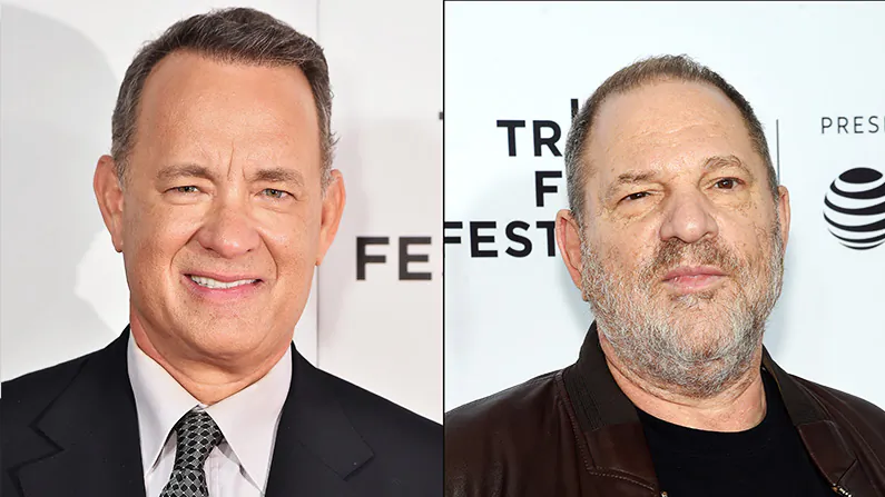 Tom Hanks (L) (Theo Wargo/Getty Images for Tribeca Film Festival) and Harvey Weinstein (R) (Jamie McCarthy/Getty Images for Tribeca Film Festival)