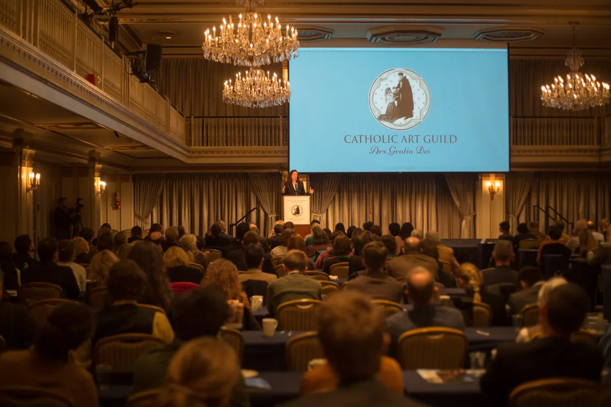 Catholic Art Guild founder Kathleen Carr at the first conference of the organization, "Beauty and the Restoration of the Sacred," in Chicago on Oct. 29, 2017. (Ruth Durkin Photography)