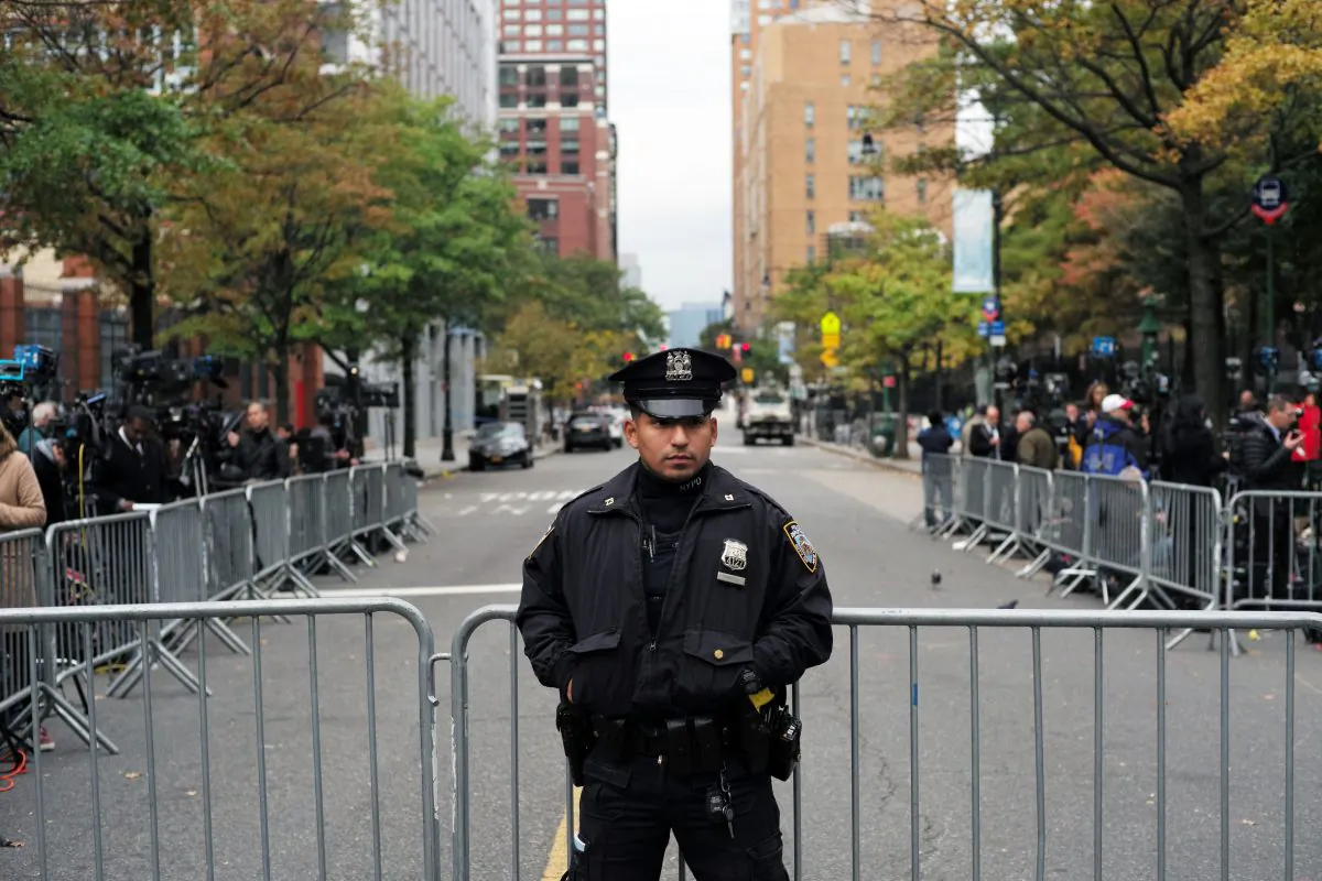 A police officer secures an area near the site of a terror attack in New York on November 1, 2017. (Jewel Samad/AFP/Getty Images)