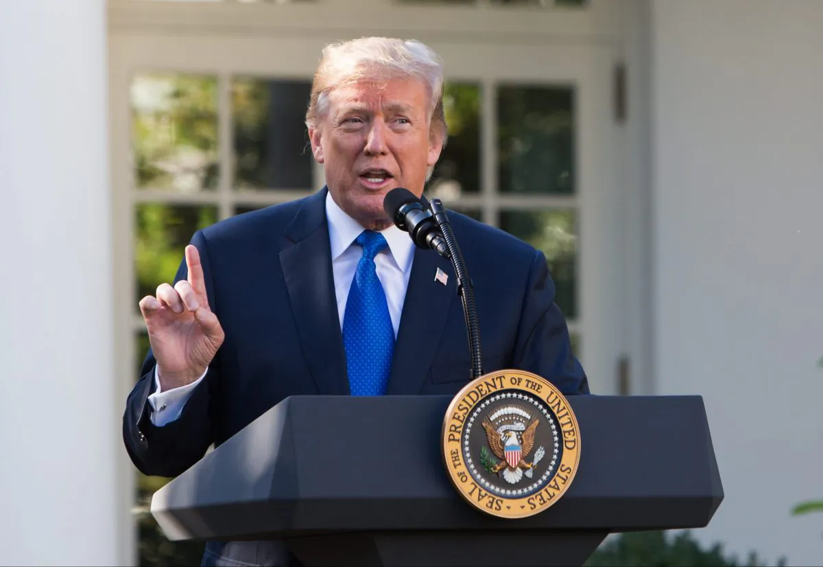 President Donald Trump announces Jerome Powell as the new chairman of the U.S. Federal Reserve in the Rose Garden of the White House in Washington on Nov. 2, 2017. (Samira Bouaou/ The Epoch Times)