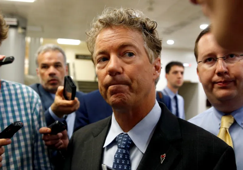 Senator Rand Paul (R-KY) speaks to reporters on Capitol Hill in Washington on June 22, 2017. (REUTERS/Joshua Roberts)