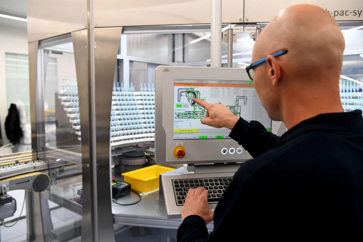 A technician works in a lab at Allergan's R&D and production site Sept. 27 in Pringy, France.
(Jean-Pierre Clatot/AFP/Getty Images)