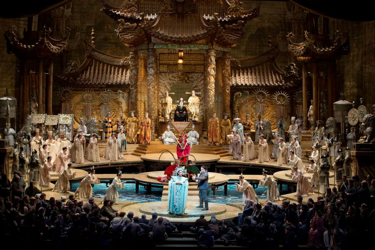 A scene from Giacomo Puccini's “Turandot.” (Marty Sohl/The Metropolitan Opera)