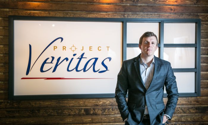 James O'Keefe, founder and president of the non-profit Project Veritas, in New York on Oct. 31, 2017. (Benjamin Chasteen/The Epoch Times)