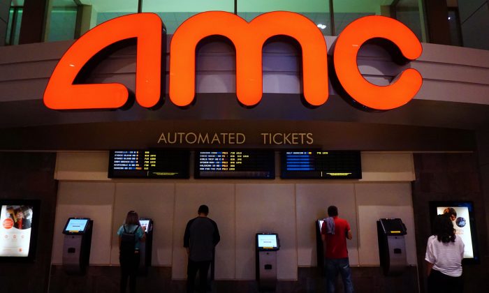 An AMC movie theater in Arcadia, Calif., on Aug. 2, 2017. (Frederic J. Brown/AFP/Getty Images)