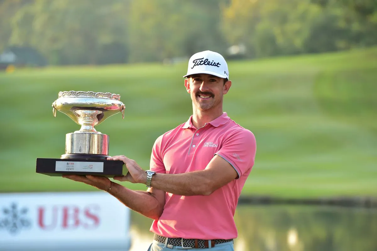 Australian Wade Ormsby, winner of the UBS Hong Kong Open, his first win on the European Tour since joining the Tour in 2004. (Bill Cox/Epoch Times)