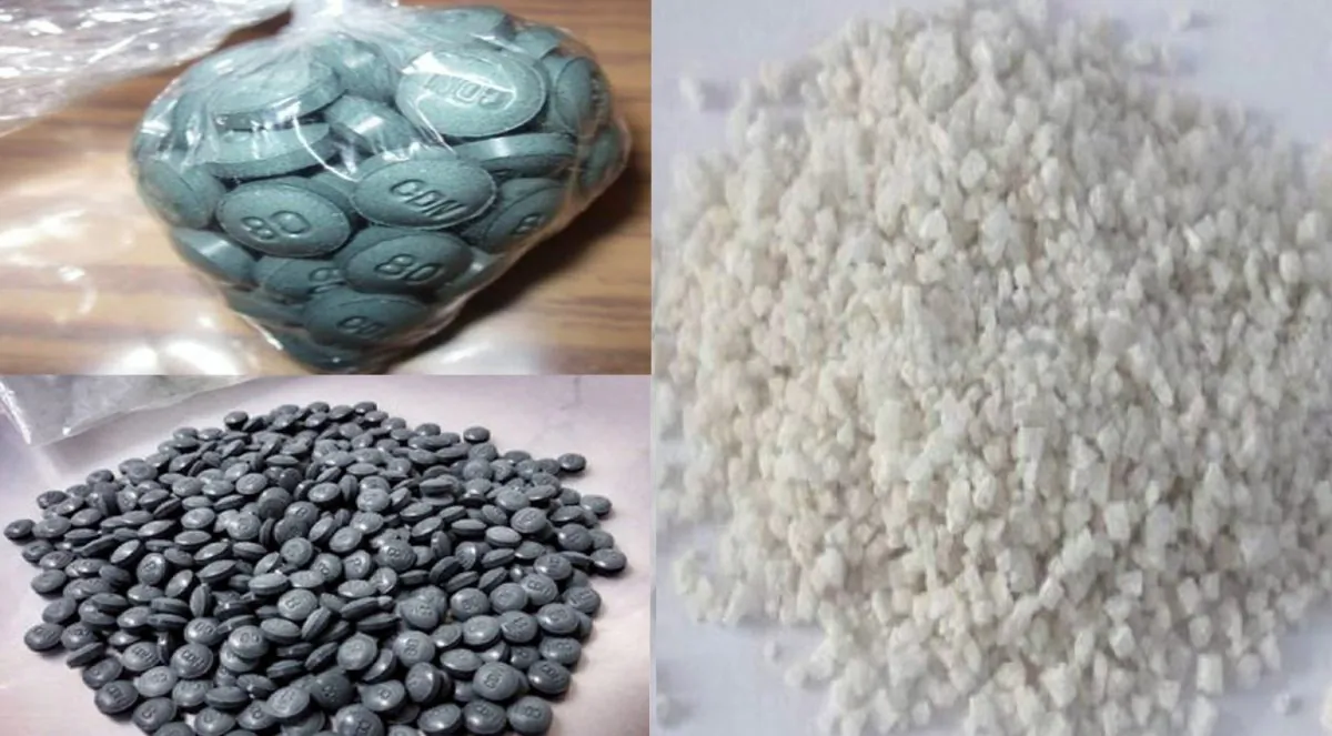 Fentanyl pills and crystals sold on the street. (DEA)