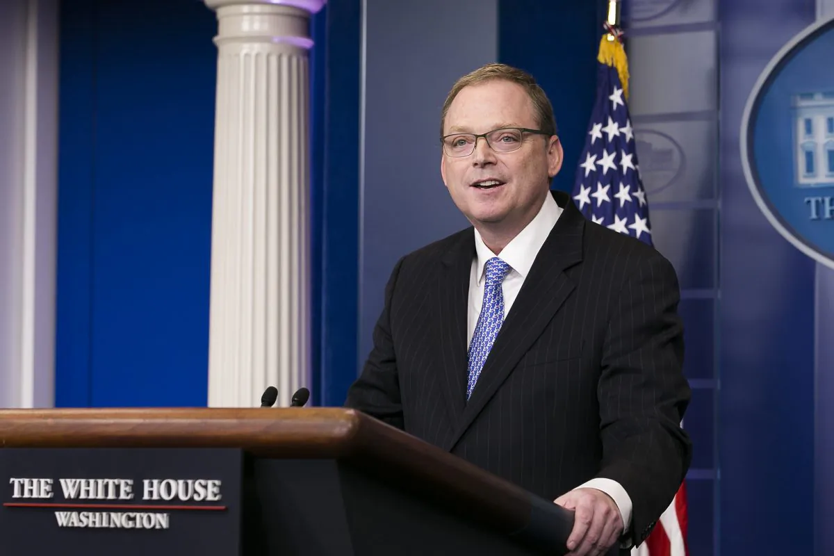 White House economic advisor Kevin Hassett speaks at a briefing in Washington on Nov. 17, 2017. (Charlotte Cuthbertson/The Epoch Times)