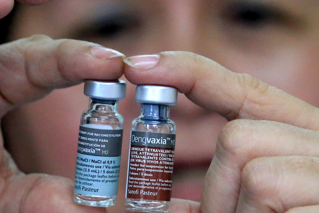 Illustration of an anti-dengue vaccine Dengvaxia  in Sta. Cruz city, Metro Manila, Philippines on Dec. 4, 2017. (File Photos/Romeo Ranoco/Reuters)