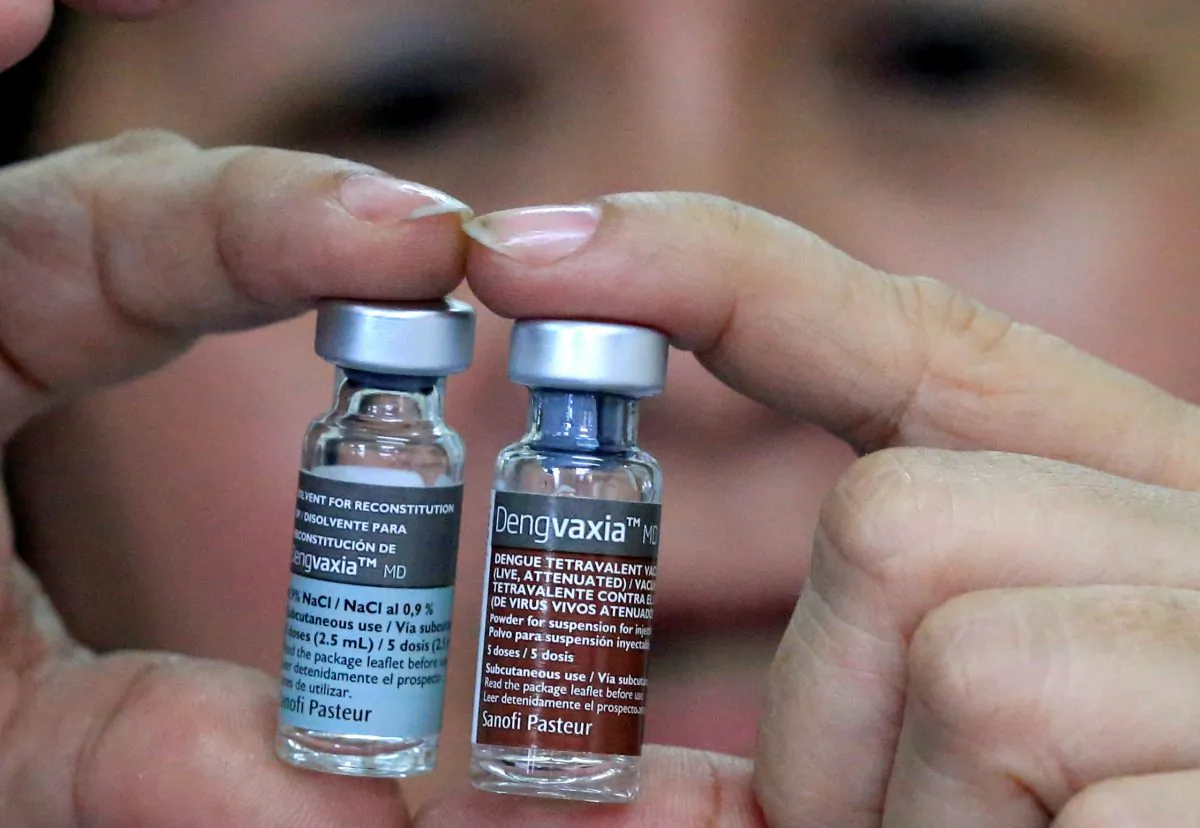 Illustration of an anti-dengue vaccine Dengvaxia  in Sta. Cruz city, Metro Manila, Philippines on Dec. 4, 2017. (File Photos/Romeo Ranoco/Reuters)
