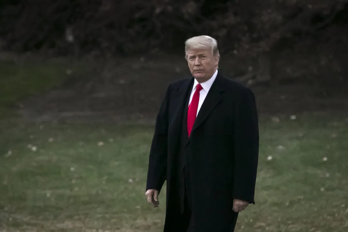 President Donald Trump leaves the White House to board Marine One en route to Pensacola, Fla., on Dec. 8, 2017. (Samira Bouaou/The Epoch Times)