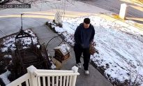Christmas Package Thief Caught on Camera