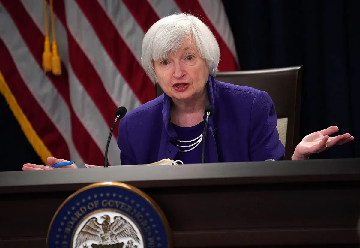 U.S. Federal Reserve chair Janet Yellen holds her final interest rate decision news conference in Washington on Dec. 13, 2017. (Alex Wong/Getty Images)