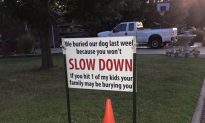 Family Posts Unforgettable Warning Sign to Speeding Drivers
