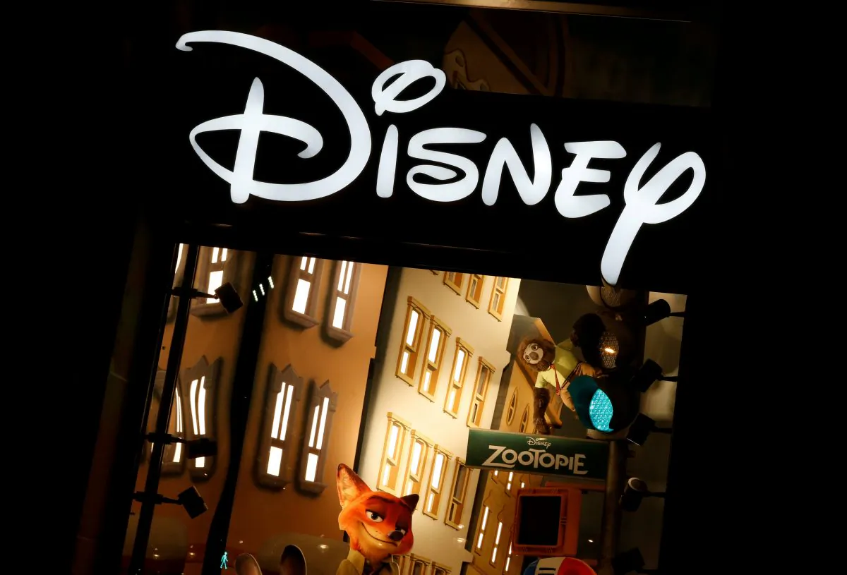 The logo of the Disney store on the Champs Elysee is seen in Paris, France, on March 3, 2016. (REUTERS/Jacky Naegelen/File Photo)