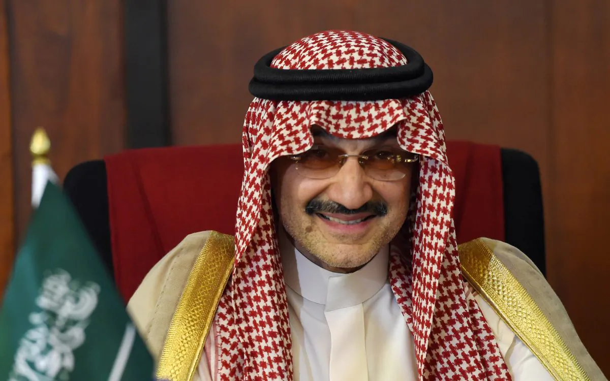 A file image of Saudi Arabian Prince Alwaleed Bin Talal during a meeting with Sri Lankan Foreign Minister Ravi Karunanayake in Colombo on July 4, 2017. (Ishara S. Kodikara/AFP/Getty Images)
