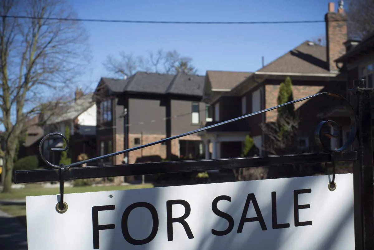 A west-end Toronto home is for sale in this 2017 file photo. (Graeme Roy/The Canadian Press)