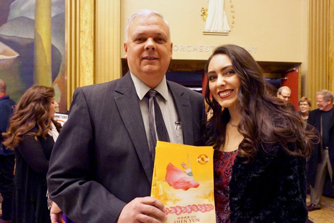 Ron Garber and his daughter attended Shen Yun Performing Arts at the Music Hall, on Dec. 23, 2017. (Stacey Tang/The Epoch Times)