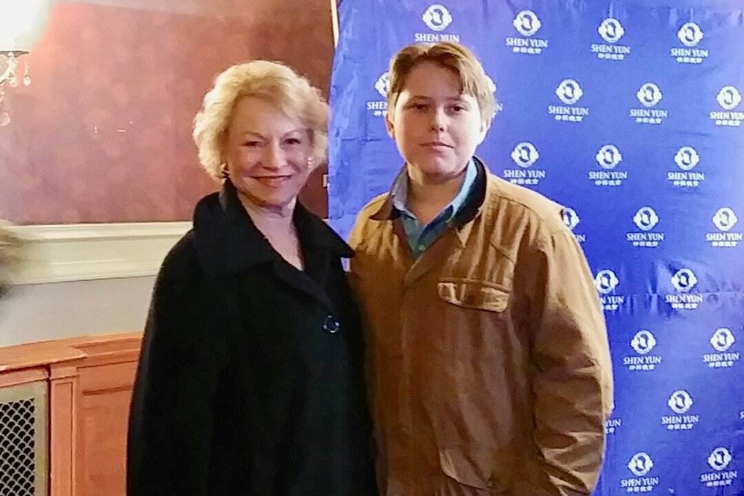 Astrid Svina and Alex Janssen enjoyed Shen Yun Performing Arts at the Palace Theater in Waterbury, Connecticut, on Dec. 23, 2017. " I think it really gives you a very deep picture of Chinese culture today and throughout history," said Alex. (Nadia Ghattas/The Epoch Times)